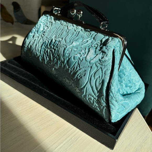 Aqua Glenda Gies quilted bag - Picture 8 of 9